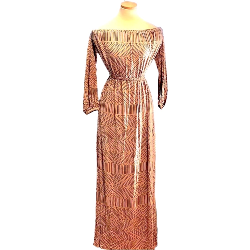 Rachel Pally Pattern Print Maxi Dress, Tan, Small